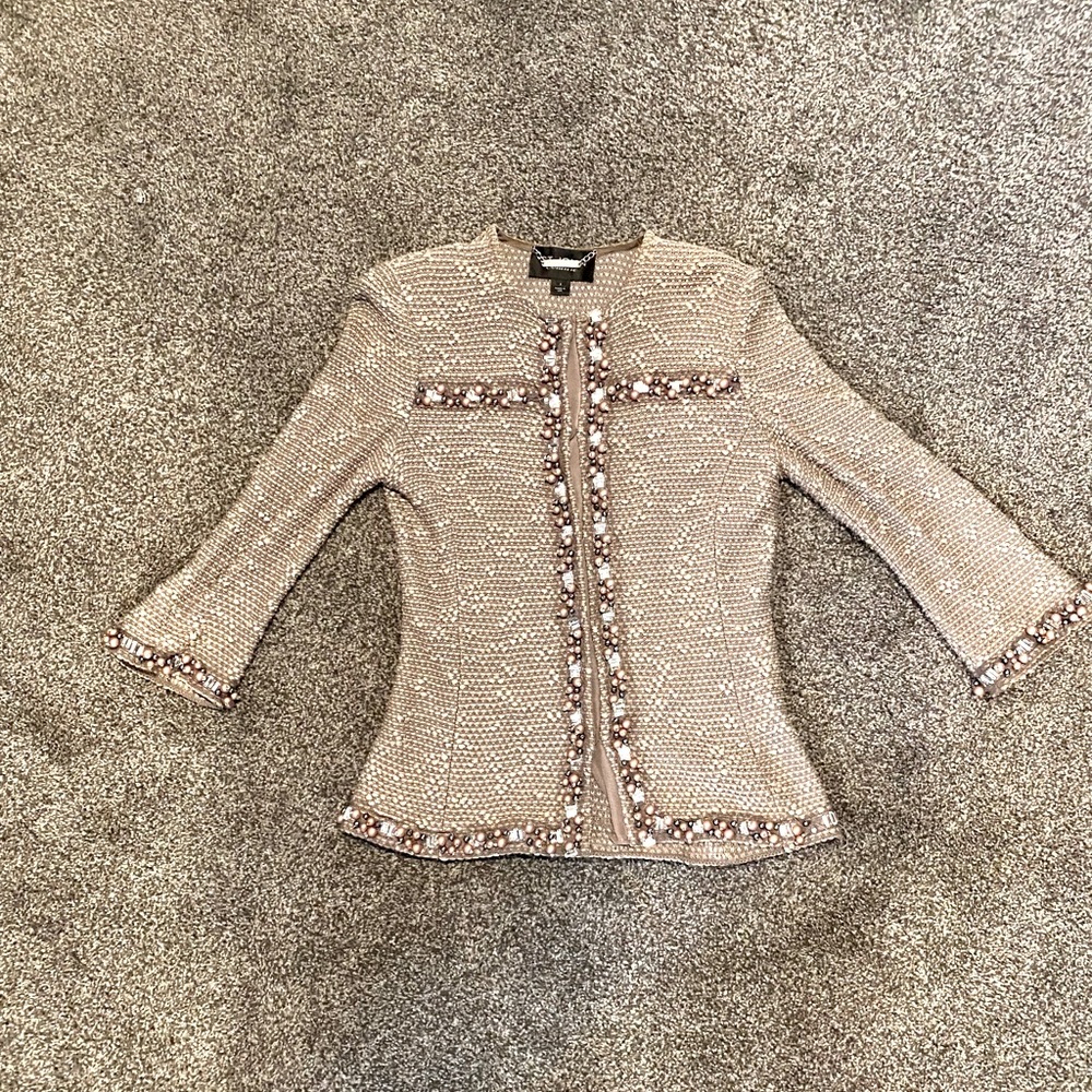 Vintage Gray St John’s Knit Jacket Size 2